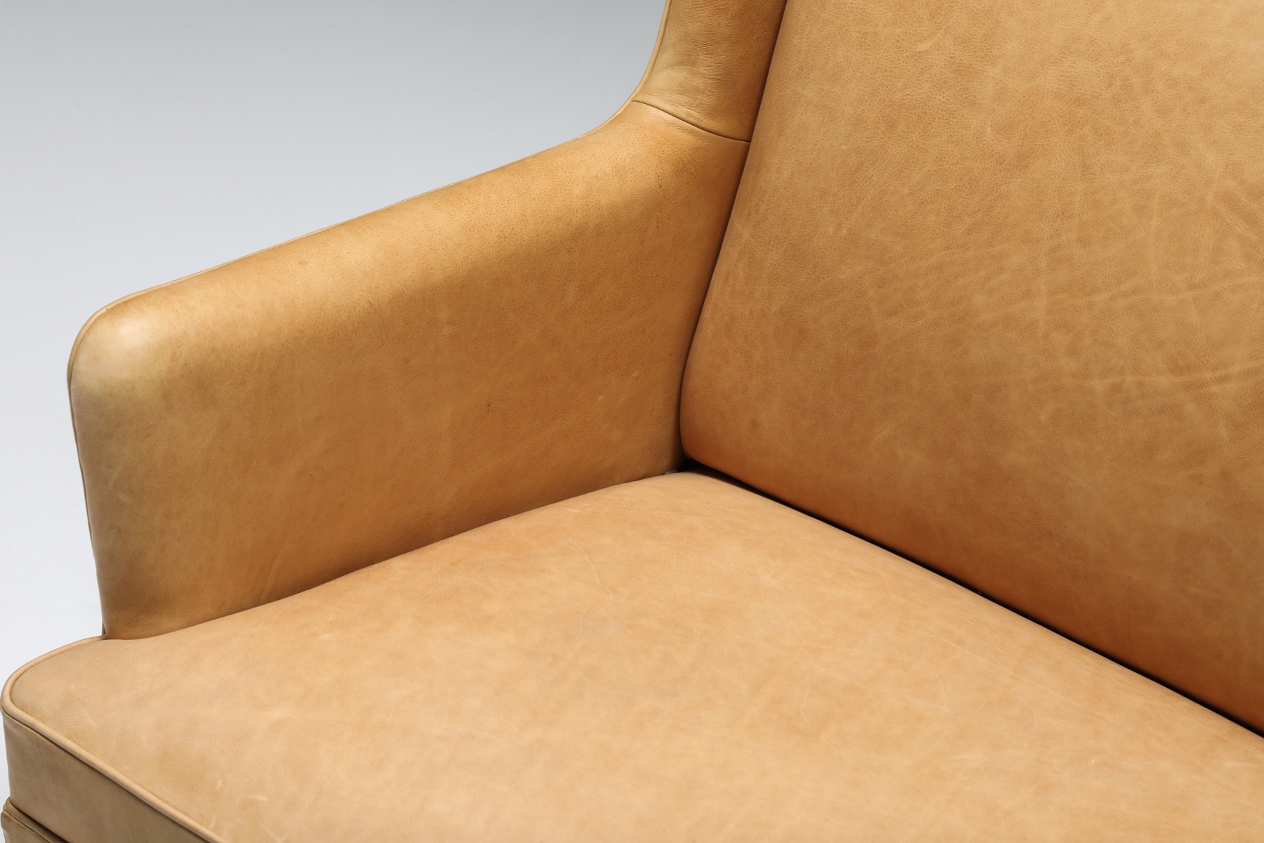  Nanna Ditzel Style Danish Sofa In Camel Leather - 1950's