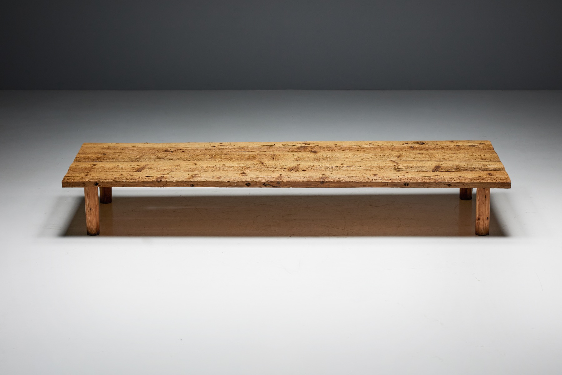 Brutalist Rectangular Coffee Table - 19th Century