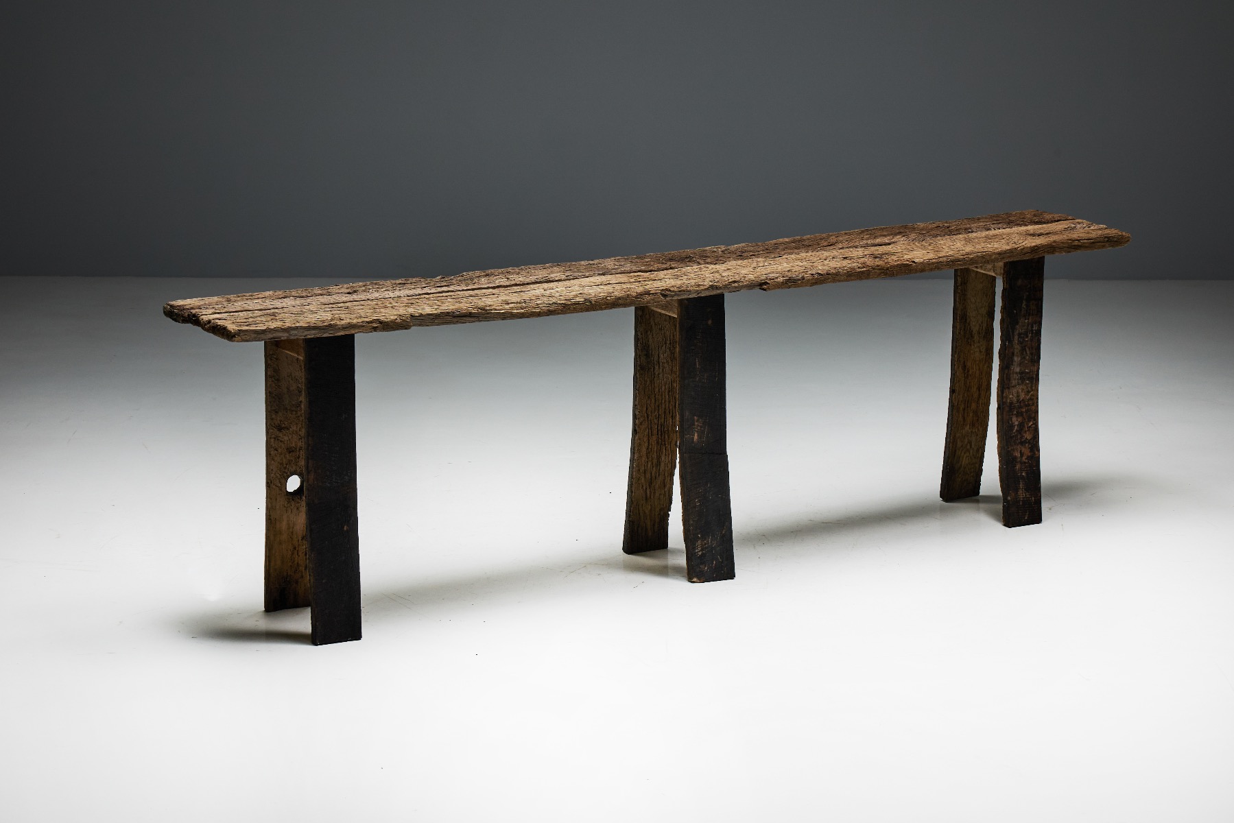 Rustic Wabi Sabi Console Table - 19th Century