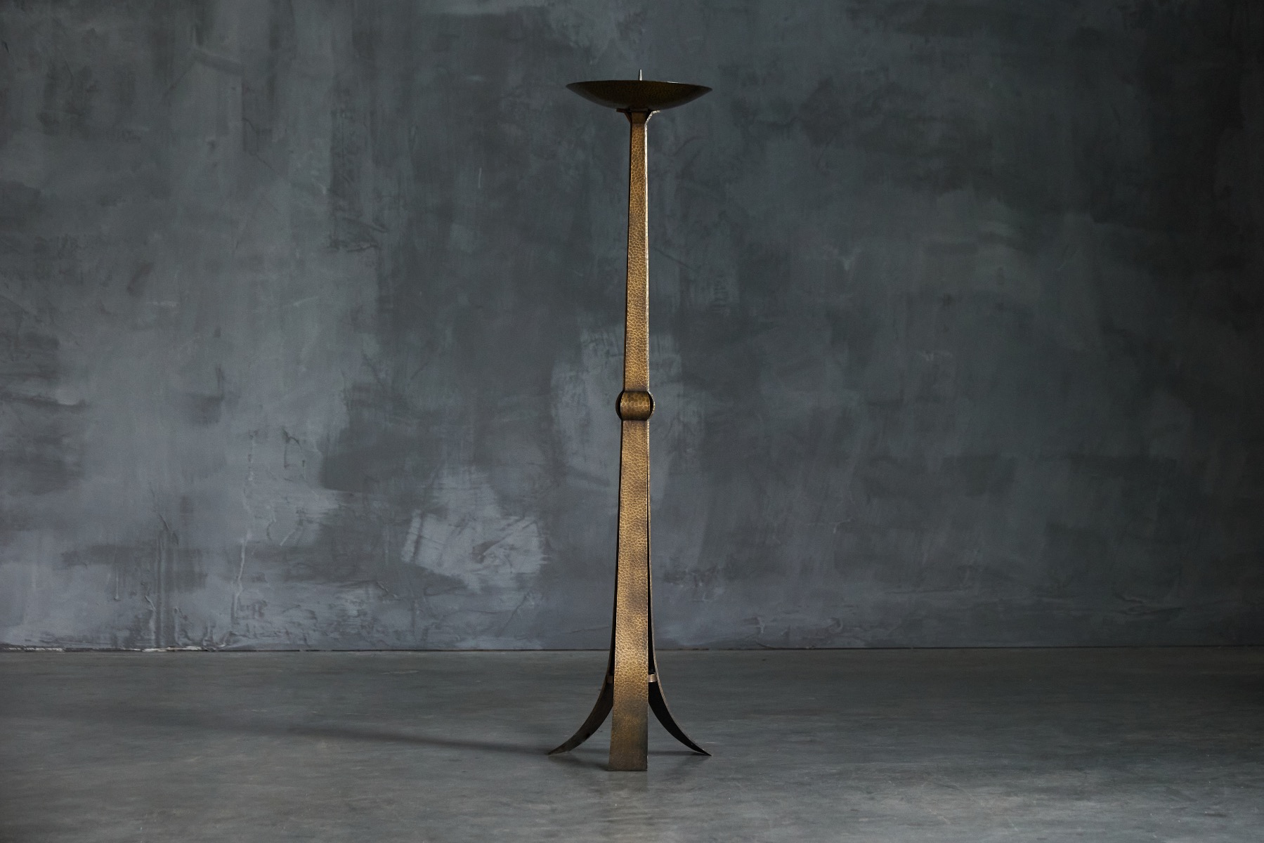 Brass Hammered Candelabra - 1950s