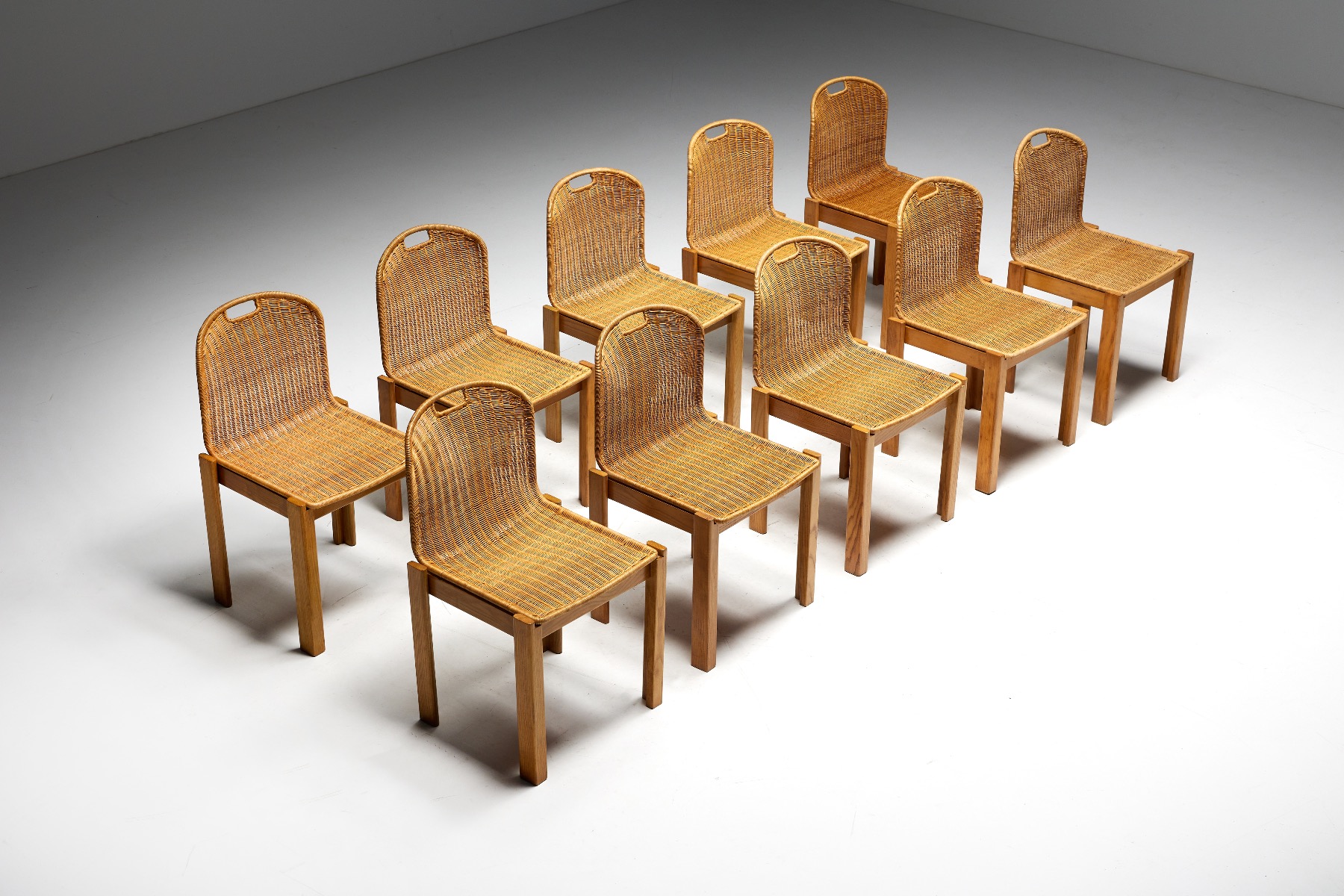 Dining Chairs in the Style of Afra & Tobia Scarpa - 1980s