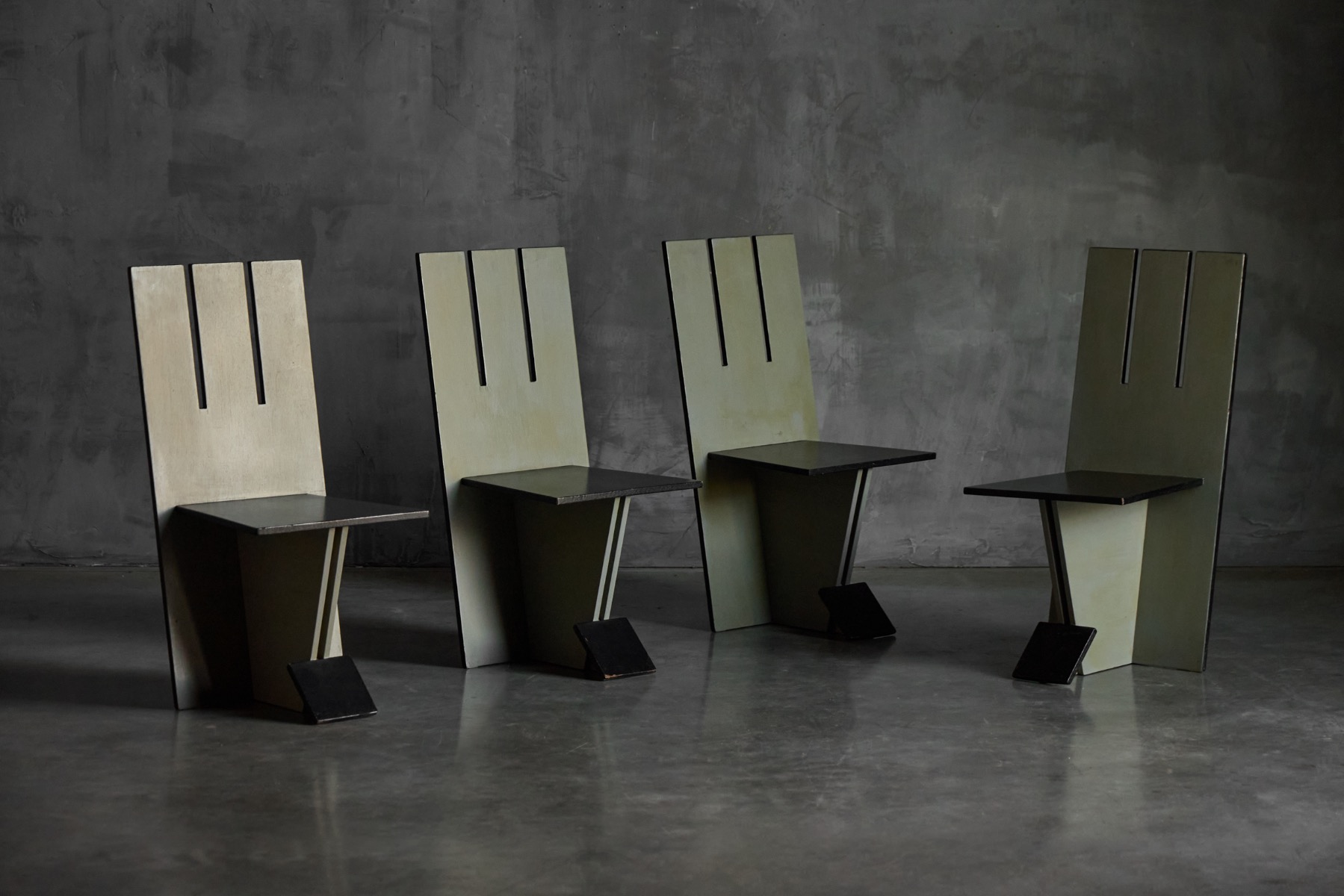 Dining Chairs in the style of De Stijl Movement - 1950s