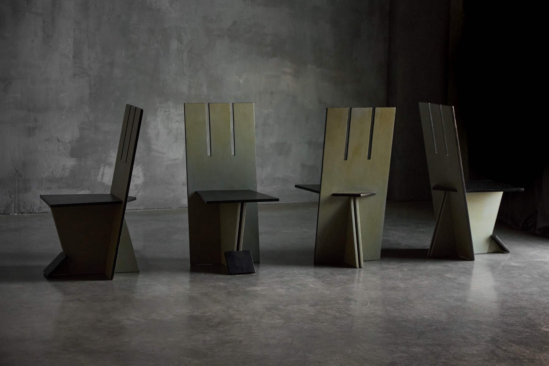 Dining Chairs in the style of De Stijl Movement - 1950s