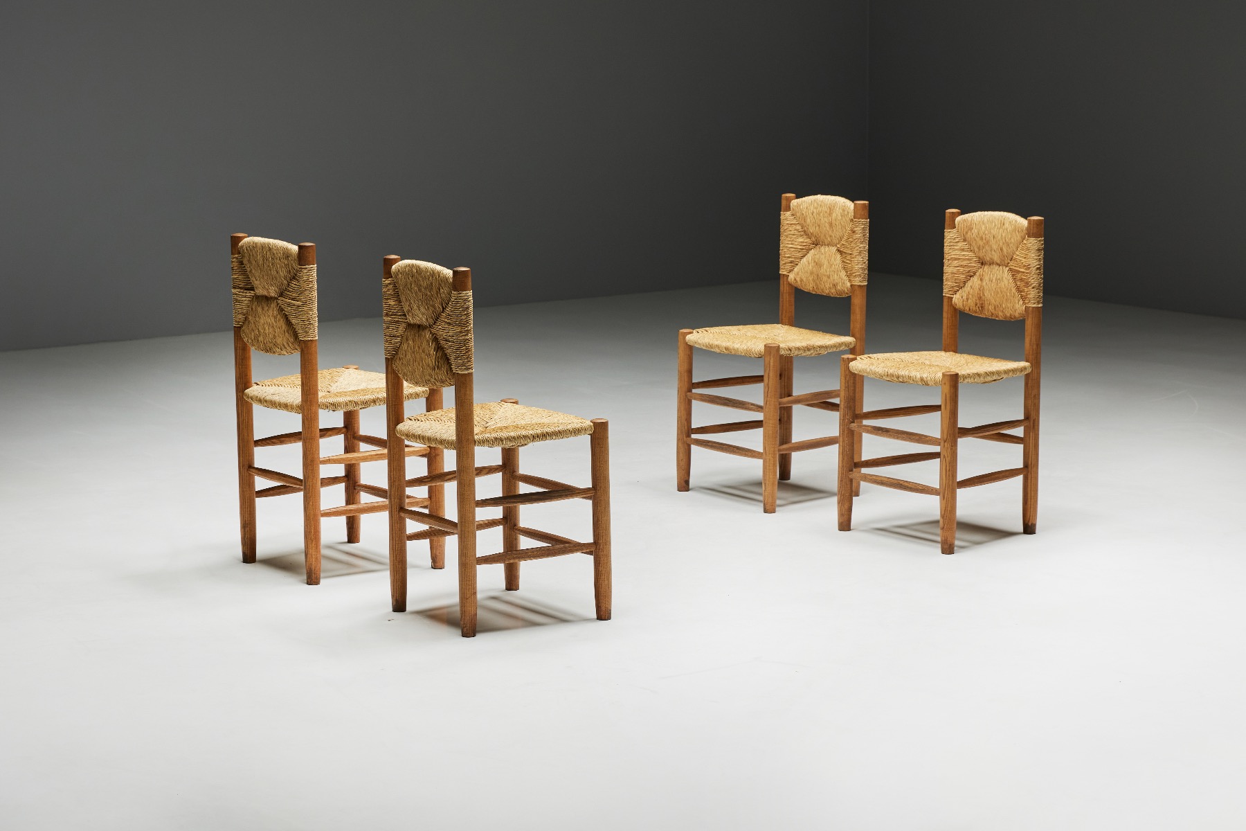 "Bauche" Dining Chairs by Charlotte Perriand for Steph Simon - 1950s