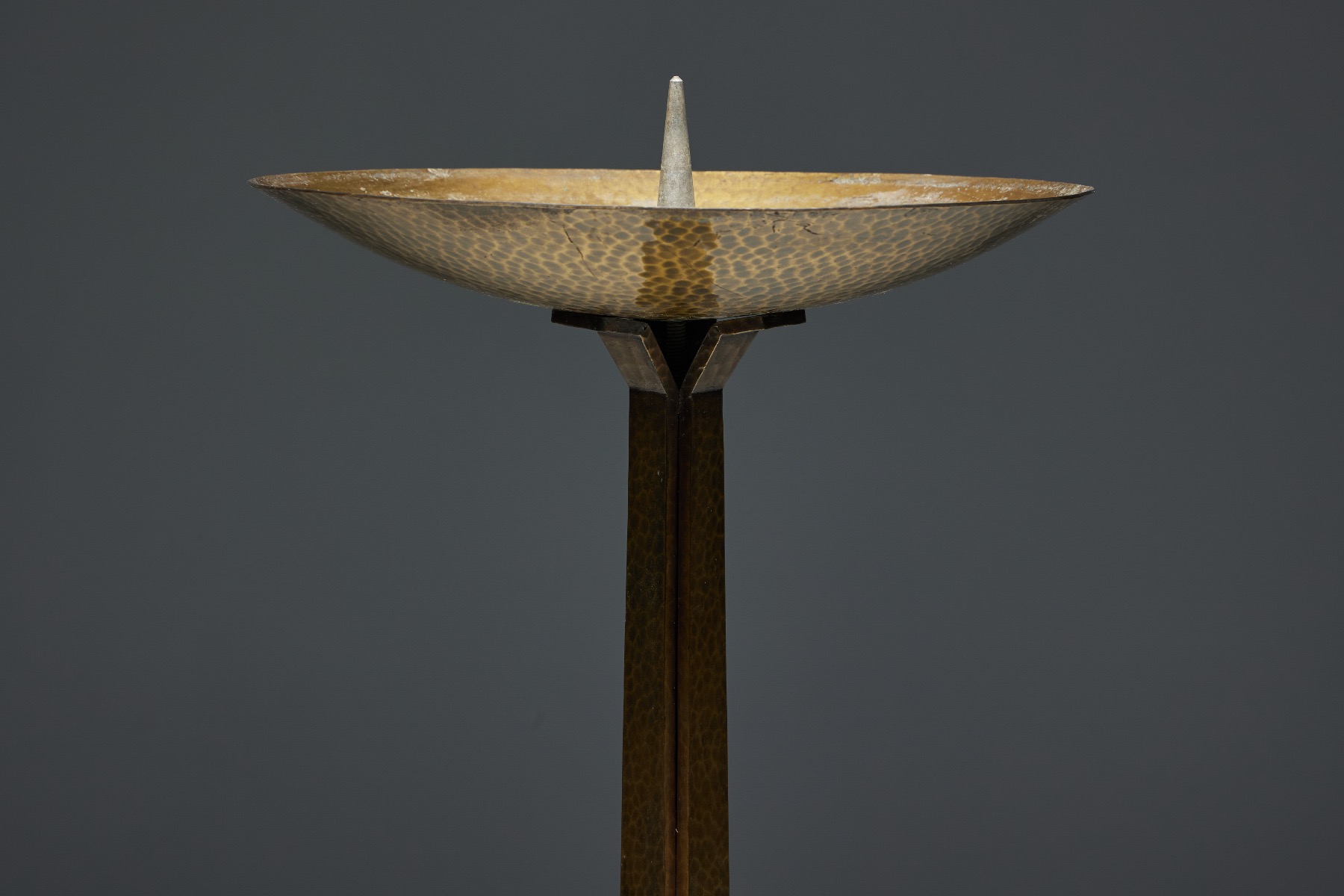 Brass Hammered Candelabra - 1950s