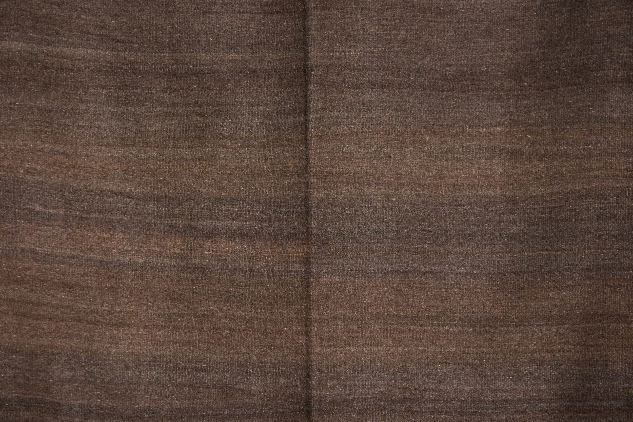Flat-Woven Wool Rug in Brown Tones, Morocco - Circa 1950