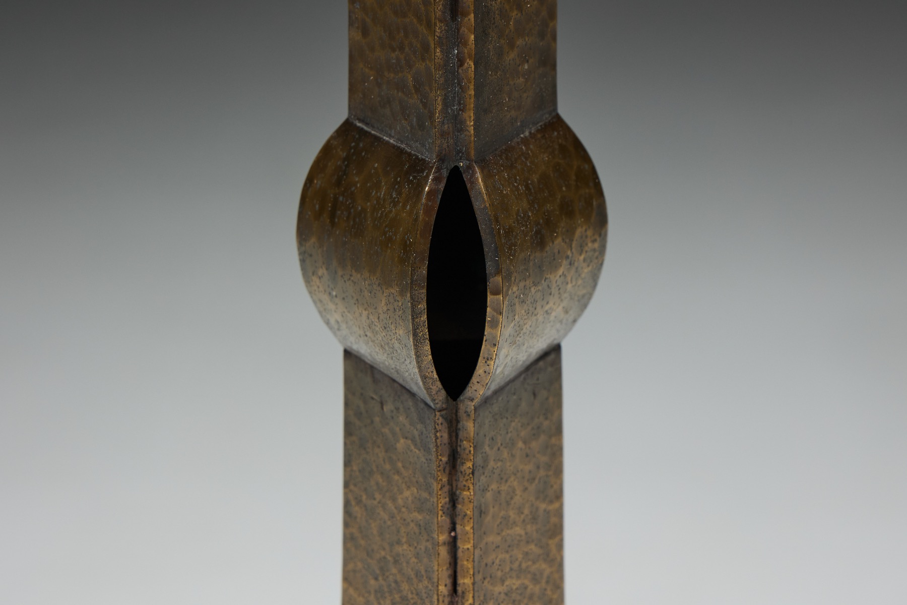 Brass Hammered Candelabra - 1950s