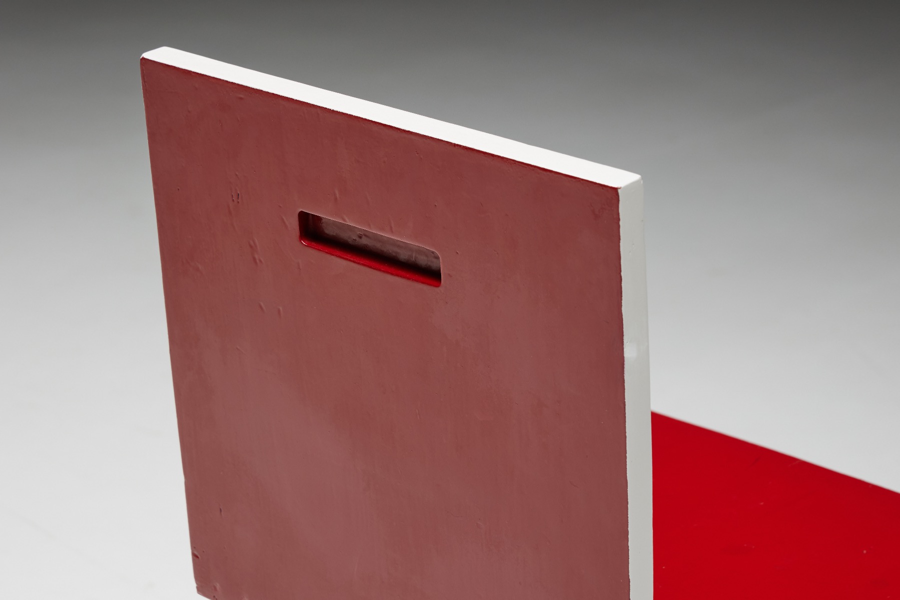 Gerrit Rietveld Red Laquer Zig Zag Chair for Cassina - 1930s