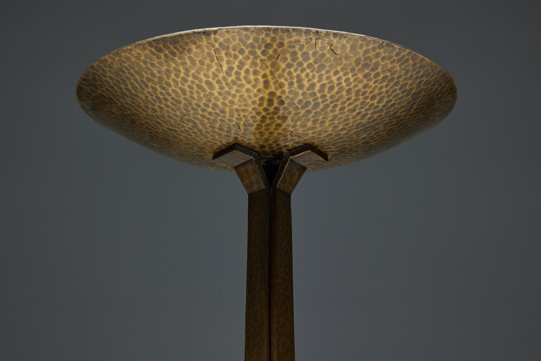 Brass Hammered Candelabra - 1950s