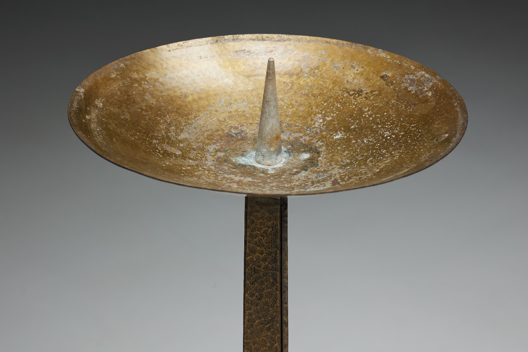 Brass Hammered Candelabra - 1950s