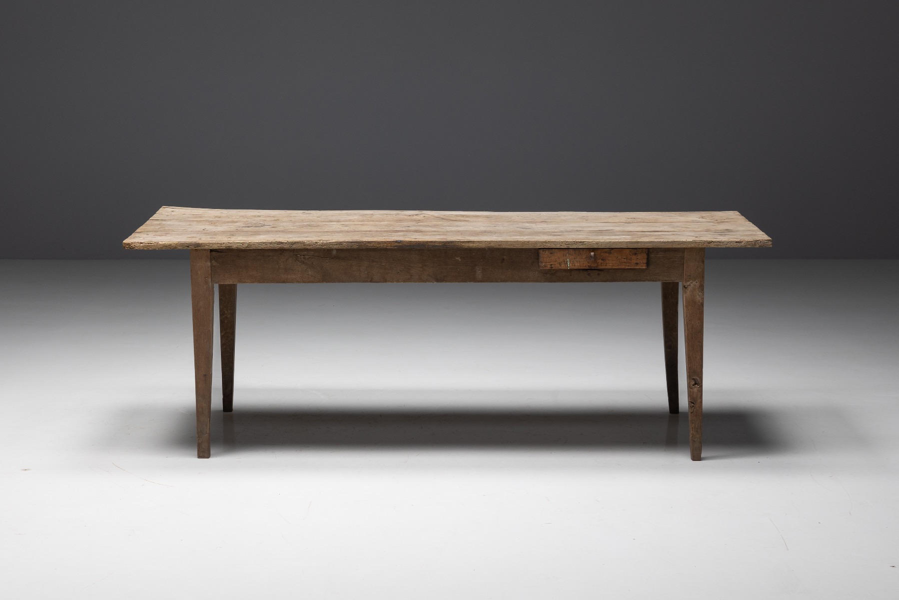 1800s rural dining table wood