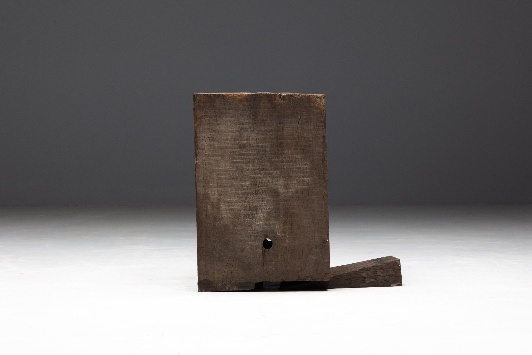Abstract wooden sculpture by Bernd Lohaus