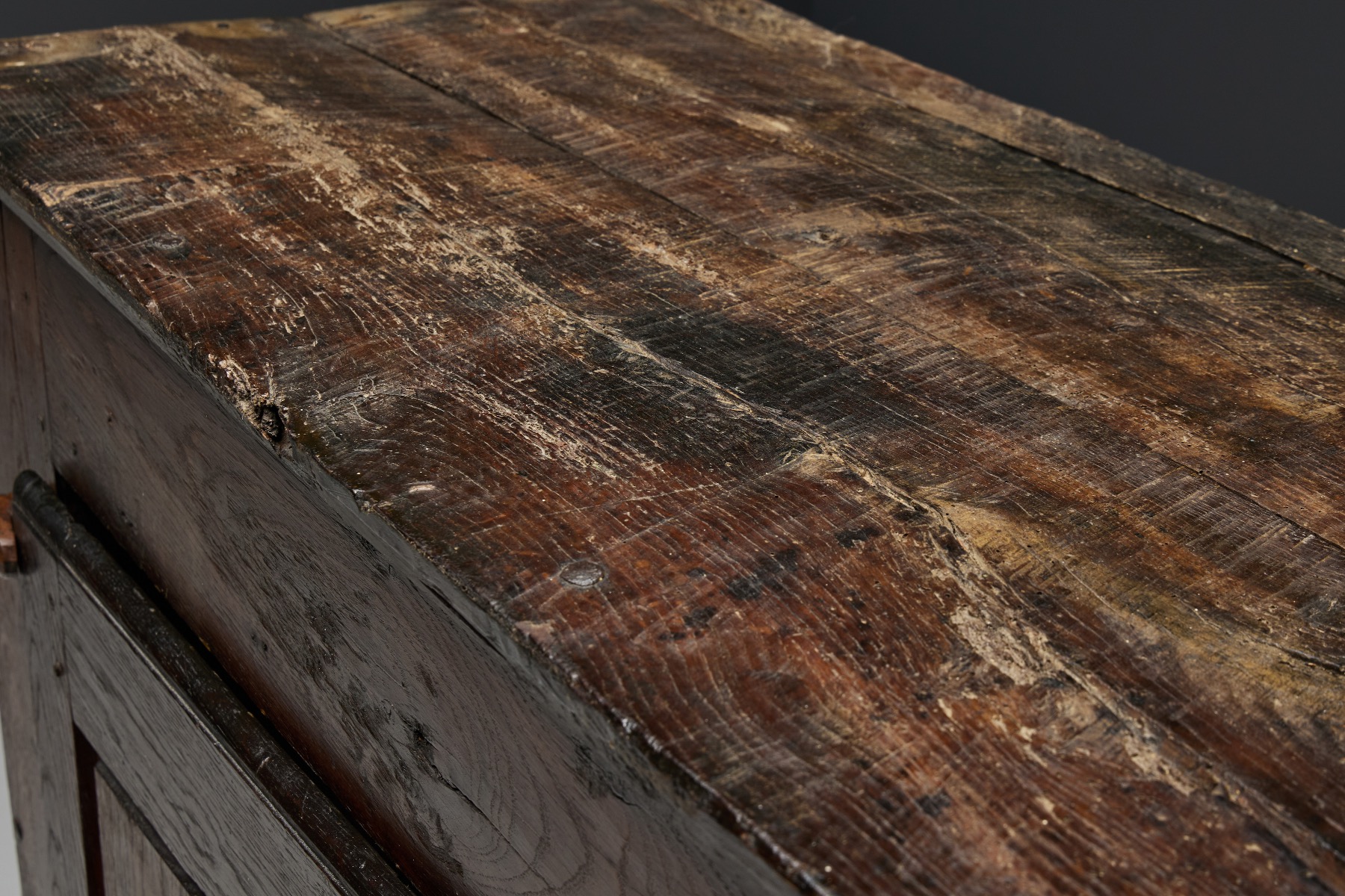 Aged wabi sabi wooden cabinet 1800s