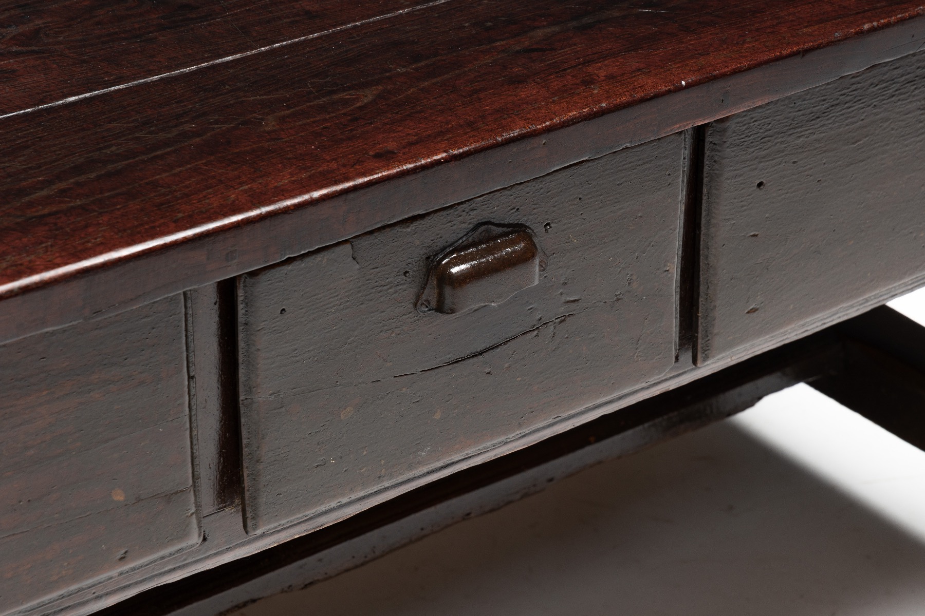 Aged wood brutalist console 1800s
