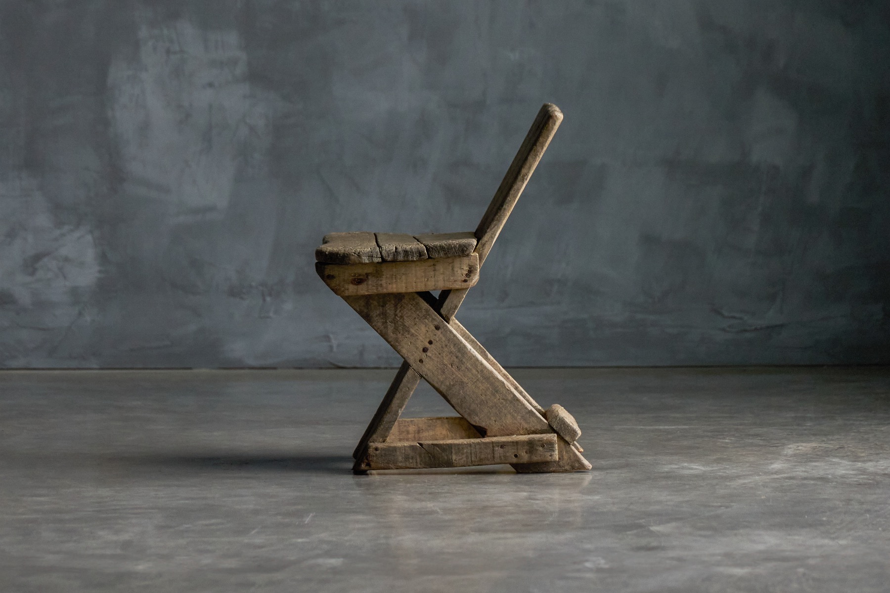 Rustic vernacular seating from the early 20th century