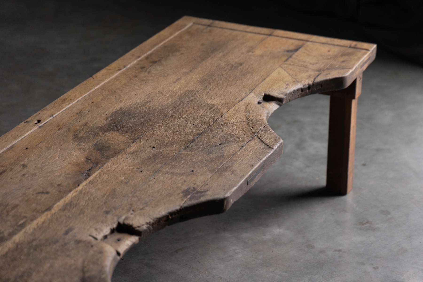 Antique craftsman jeweller table with historic surface