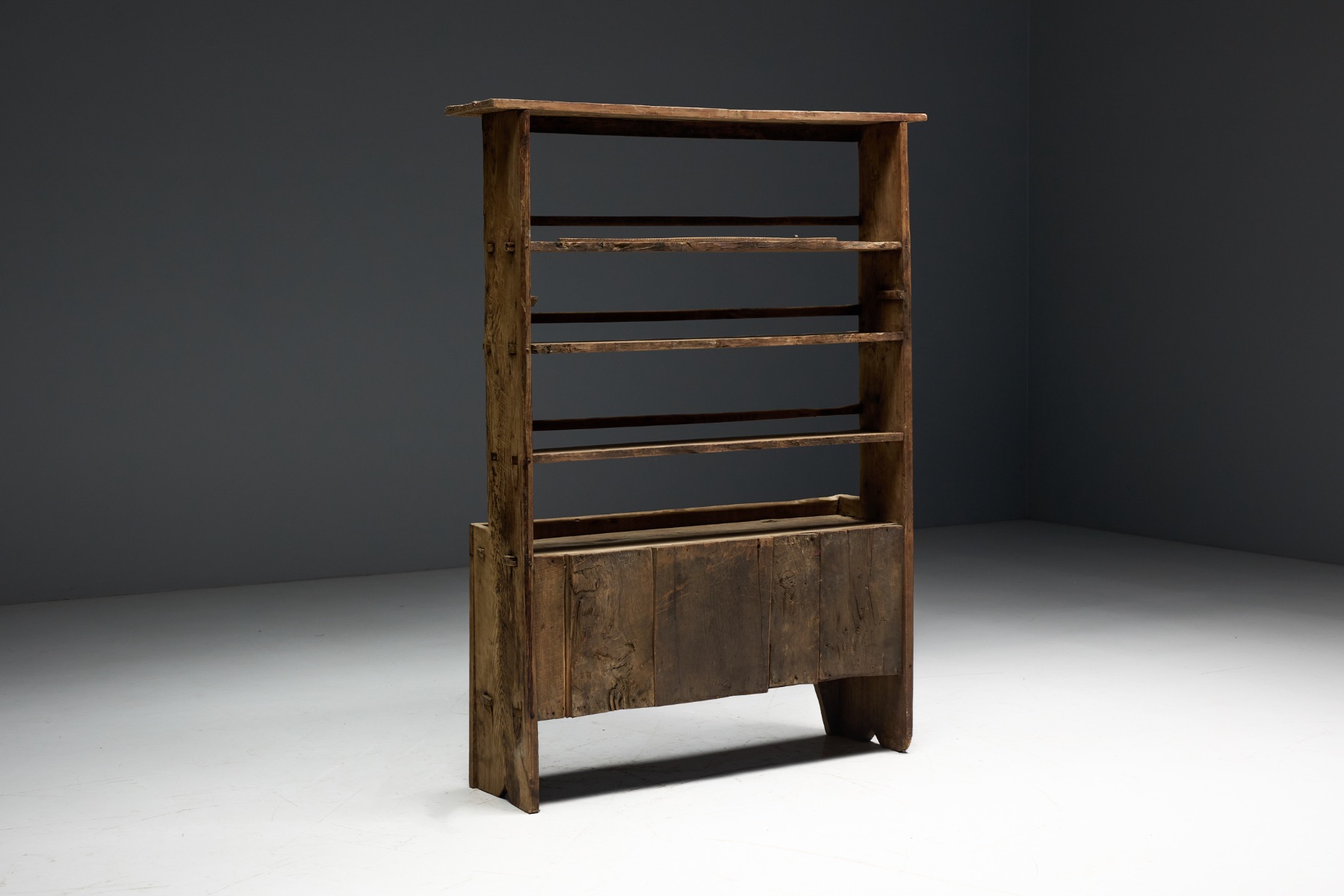 19th century rustic primitive cabinet with folk character
