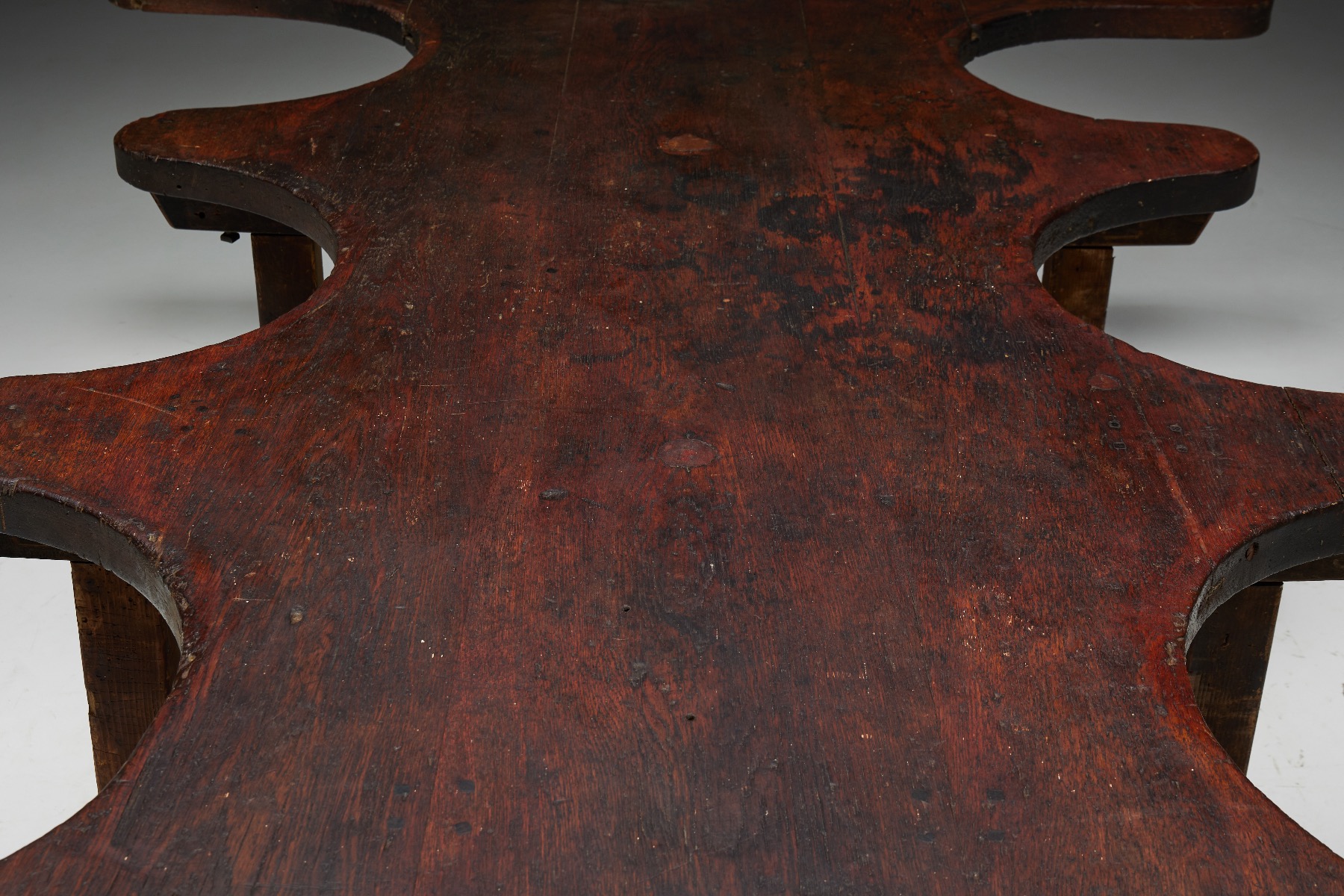 Artisan crafted free form wood table