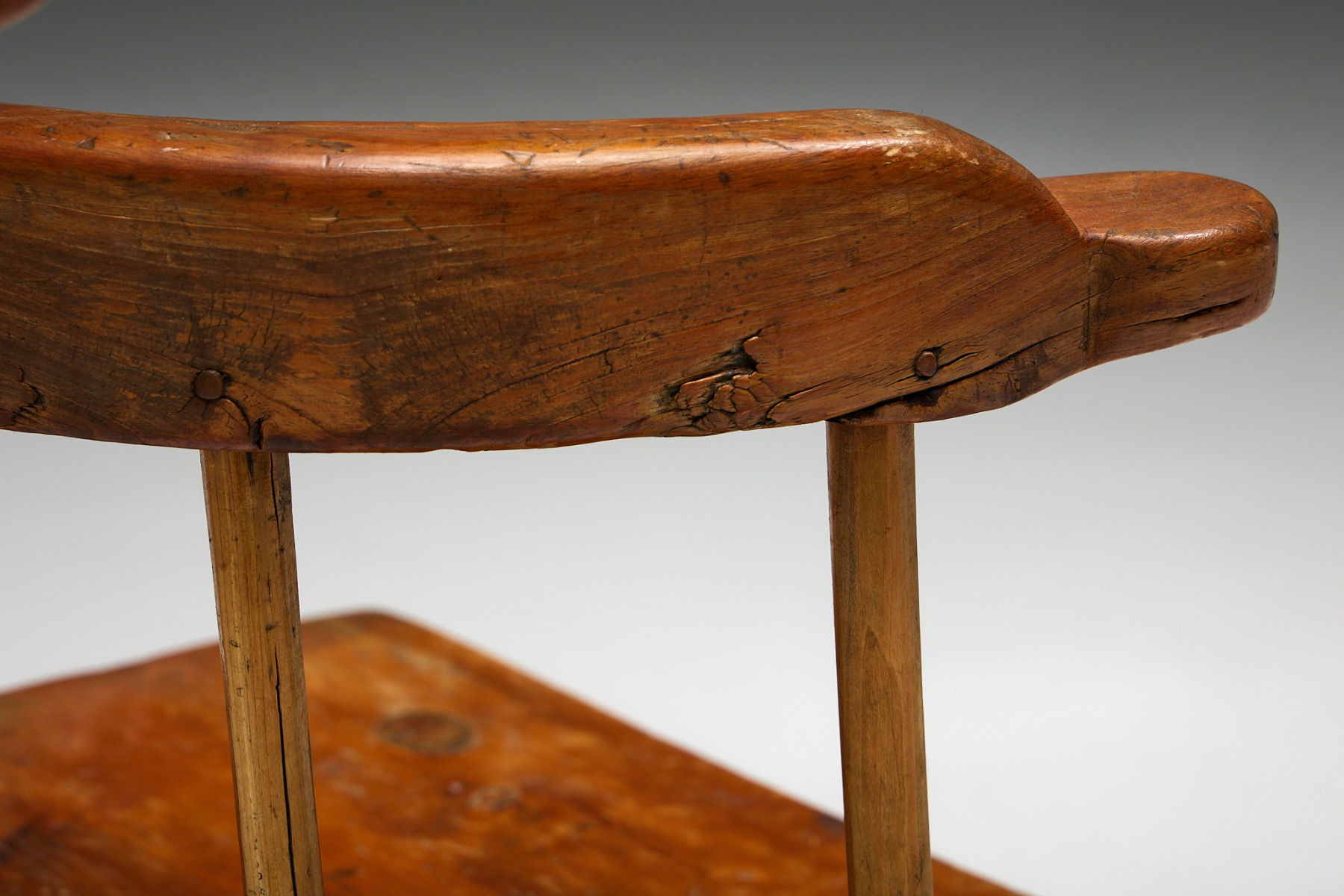 Authentic Tyrolean folk art armchair antique piece