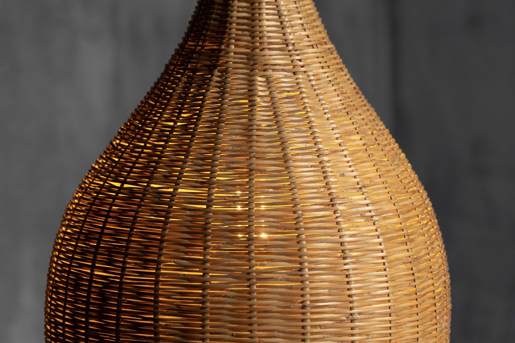 Bohemian mid century rattan pendant lamp