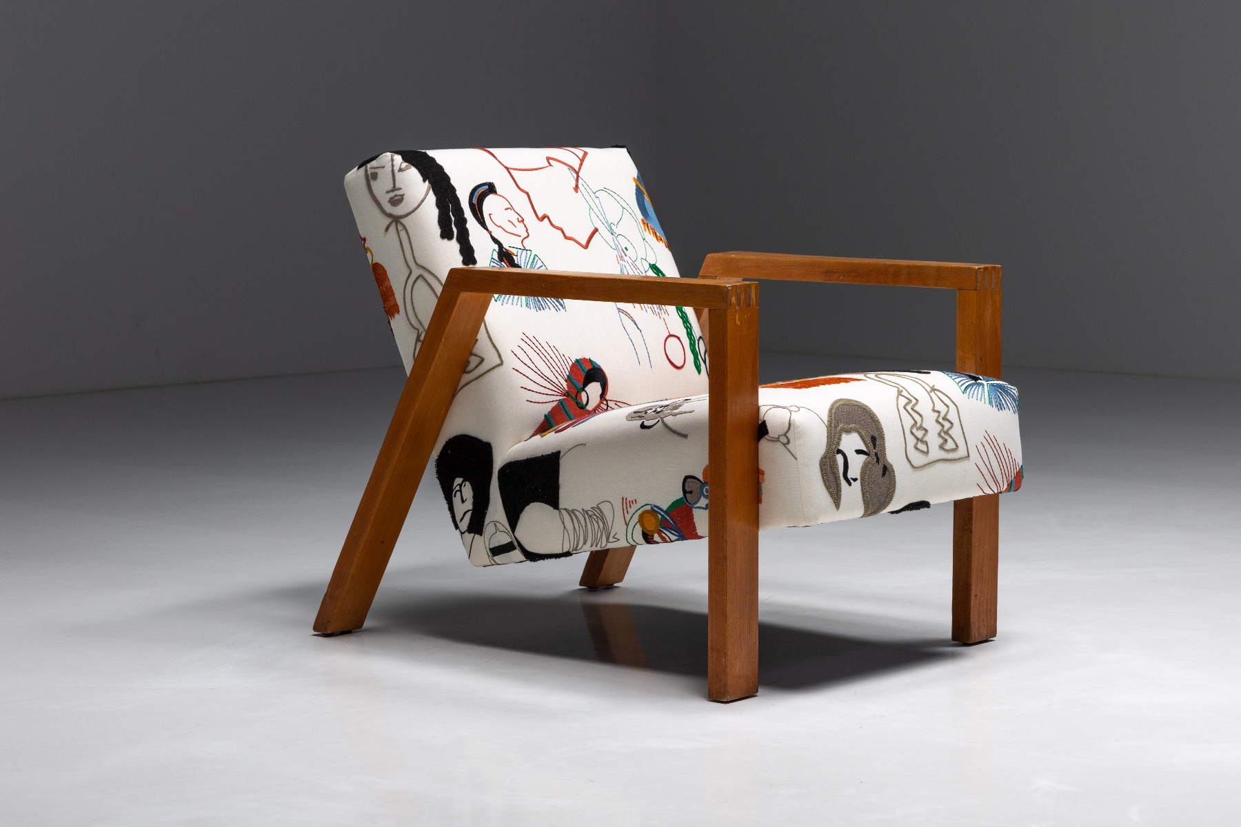Classic modernist chair from the 1960s Dutch style