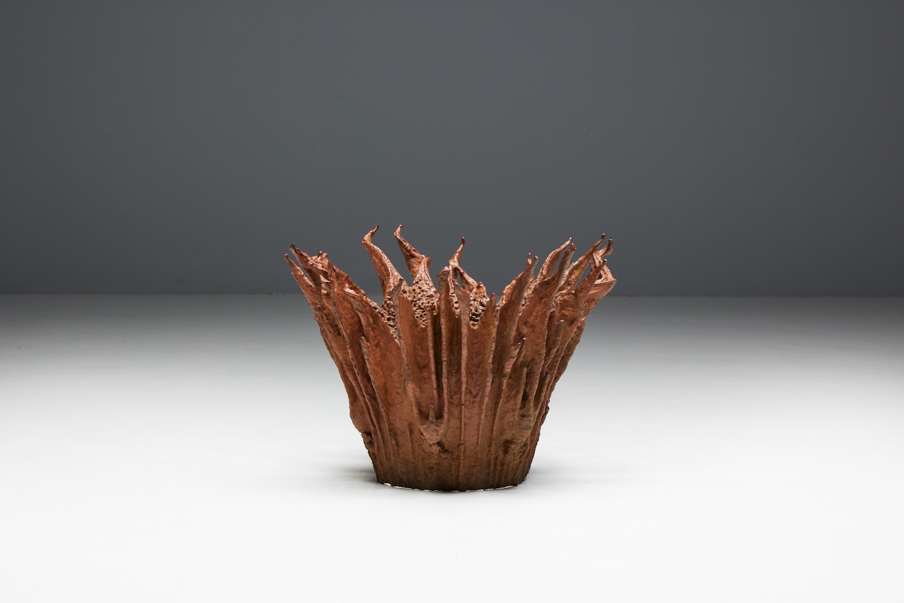 Collectible brutalist iron sculpture