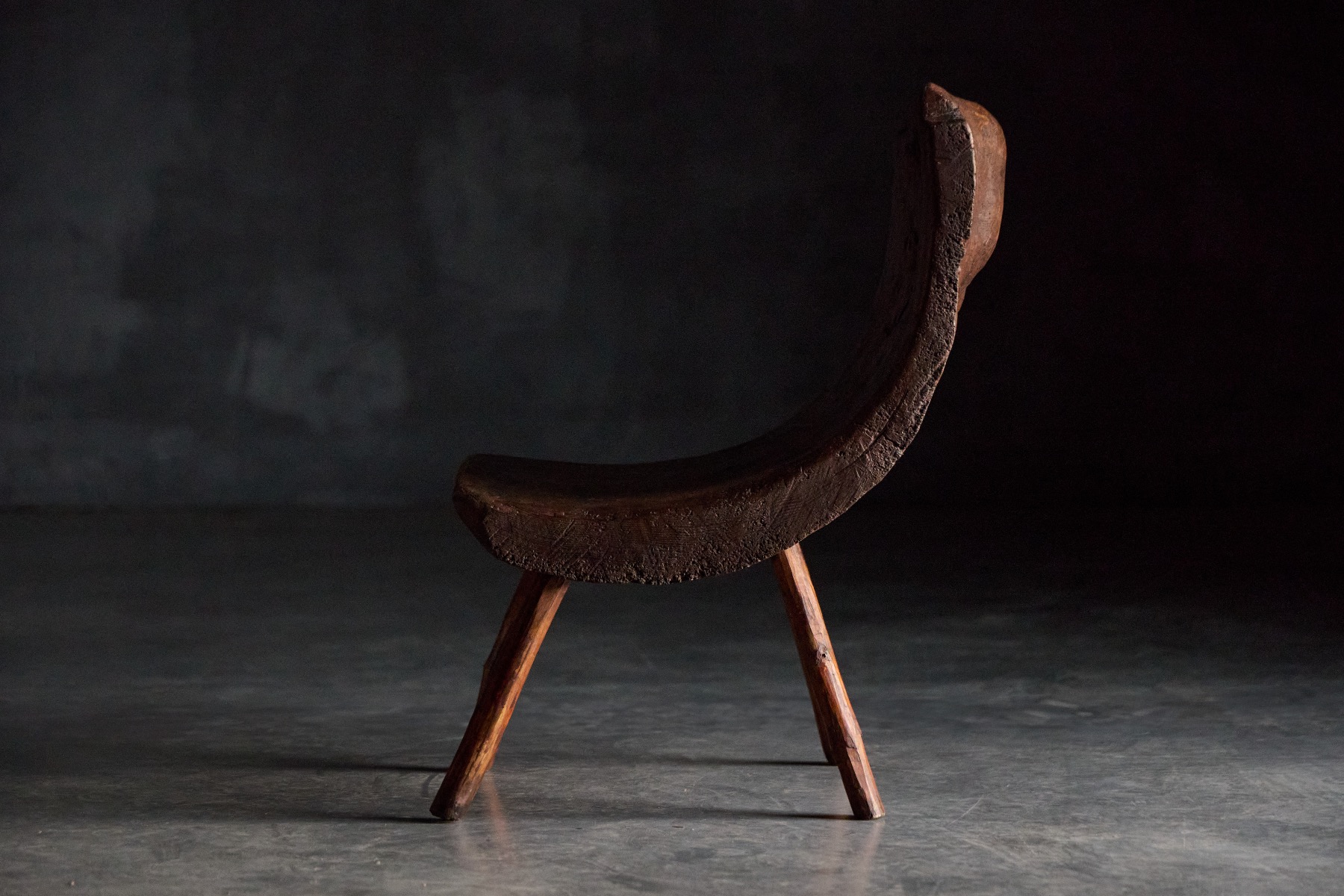 Collectible brutalist Pyrenean stool