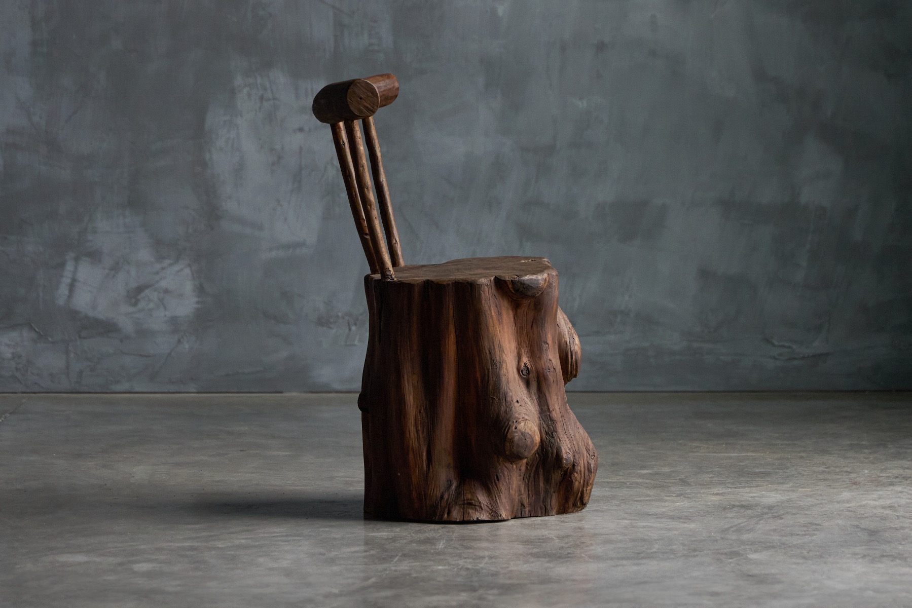 Iconic monoxyle design chair with bold form