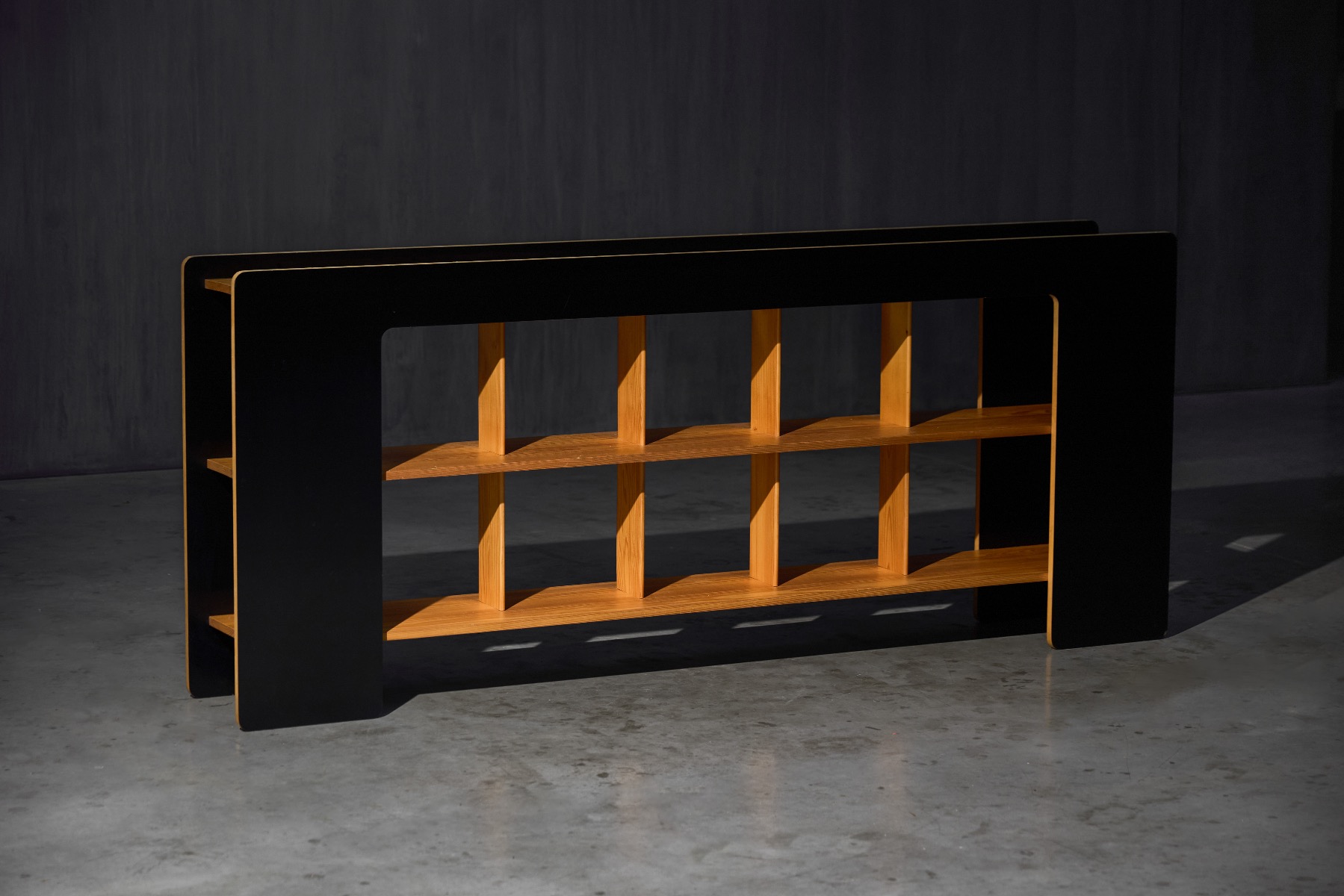 Statement Italian shelving unit with postmodern character