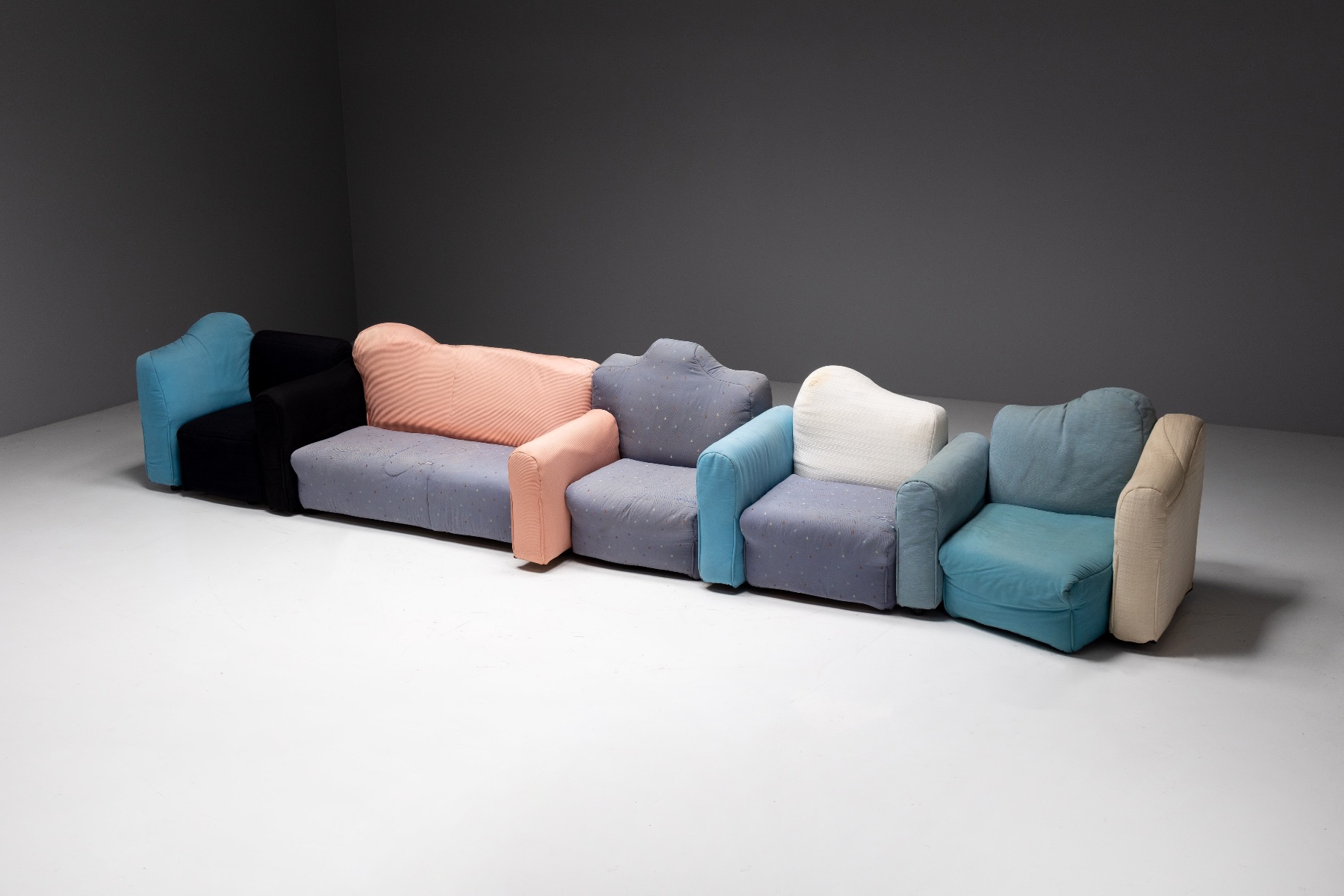 Designer modular sofa from 1980s Italy