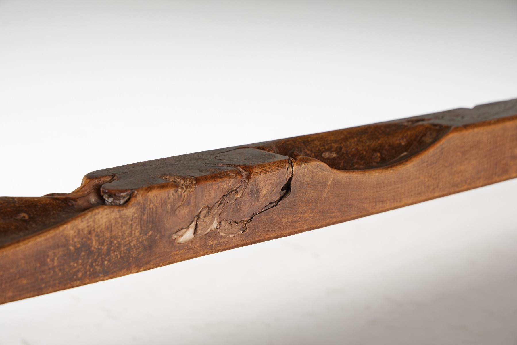 Early brutalist dining table handmade in wood