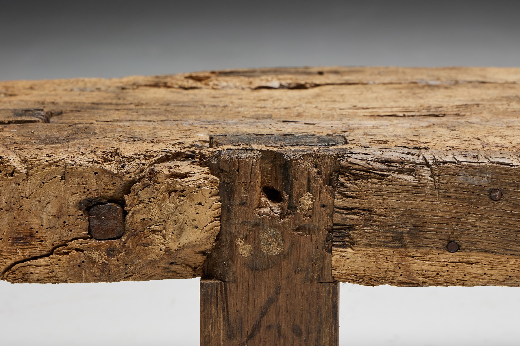 Early wabi sabi bench handmade in wood