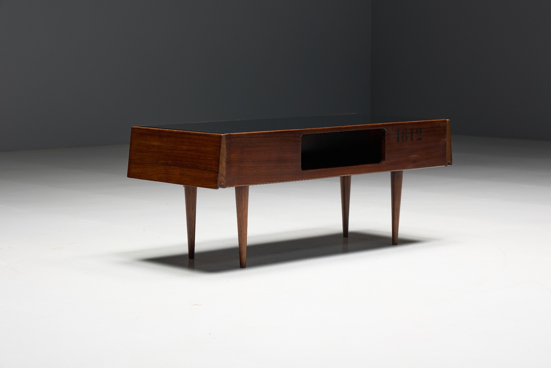 Eisler Hauner glass top coffee table 1955