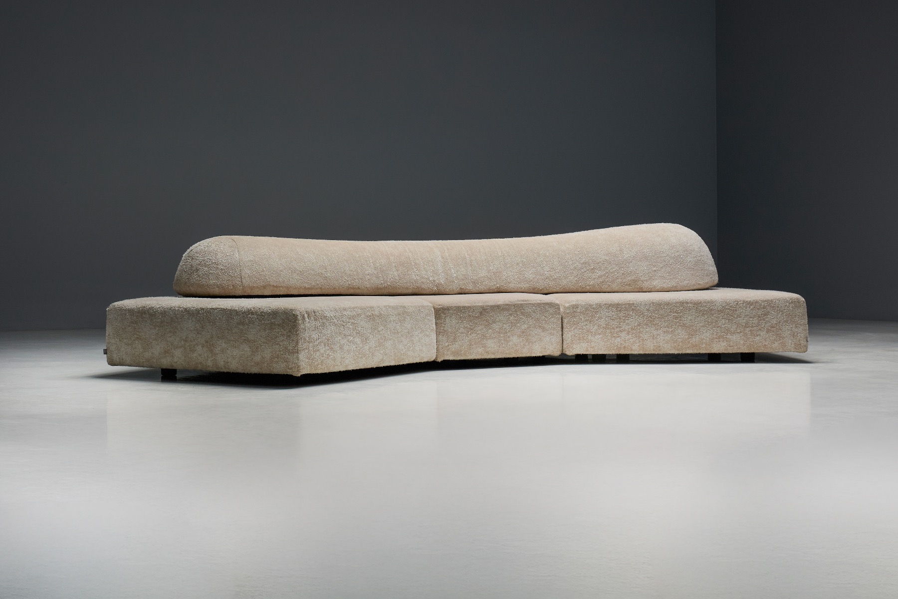 Italian luxury sofa with fluid modern lines