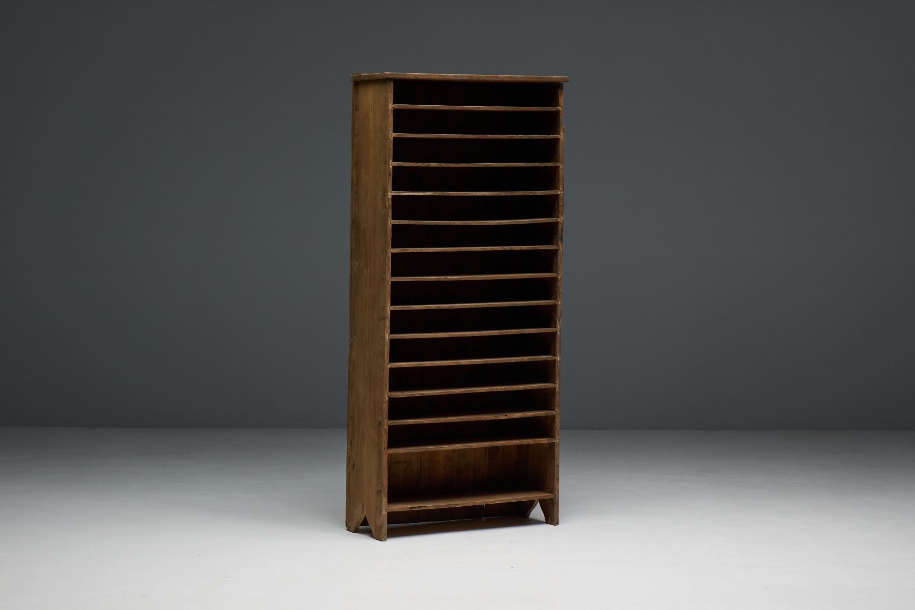 Farmhouse rustic paper shelf from the 1800s