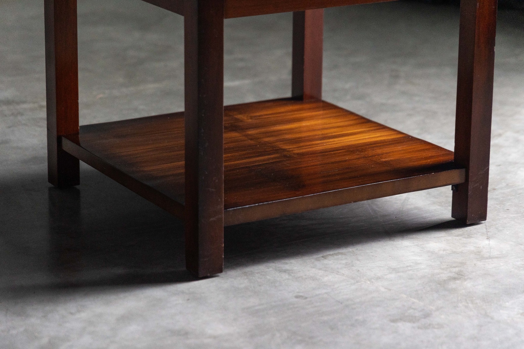 Gallery level bamboo side table from the 1980s