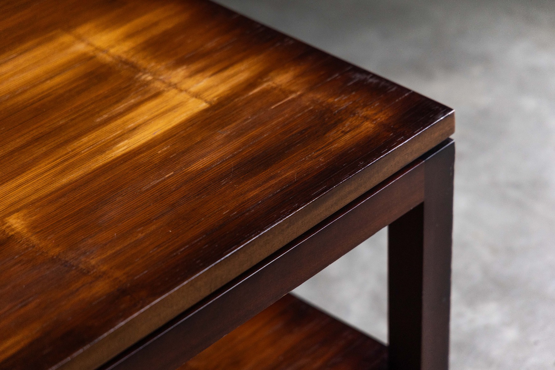 Gallery level bamboo coffee table from the 1980s