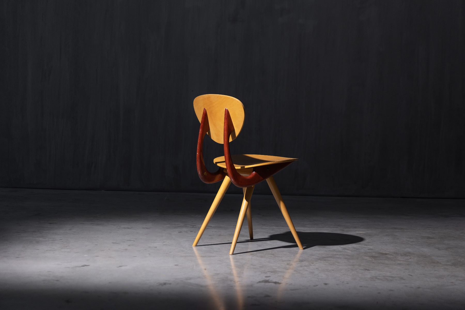 Gallery level mid century sculptural chairs by Stella