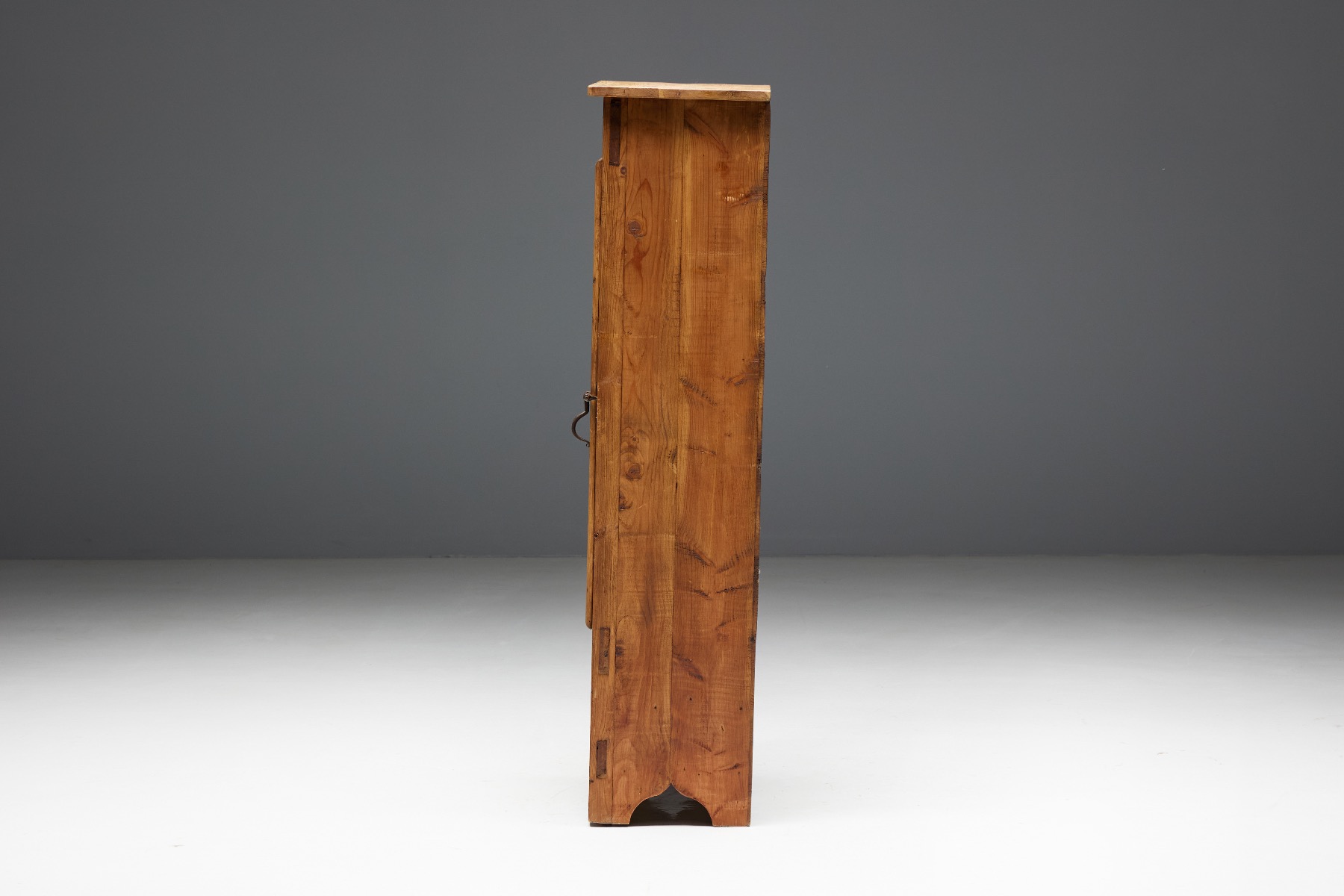 Historic French cabinet with folk design in solid wood