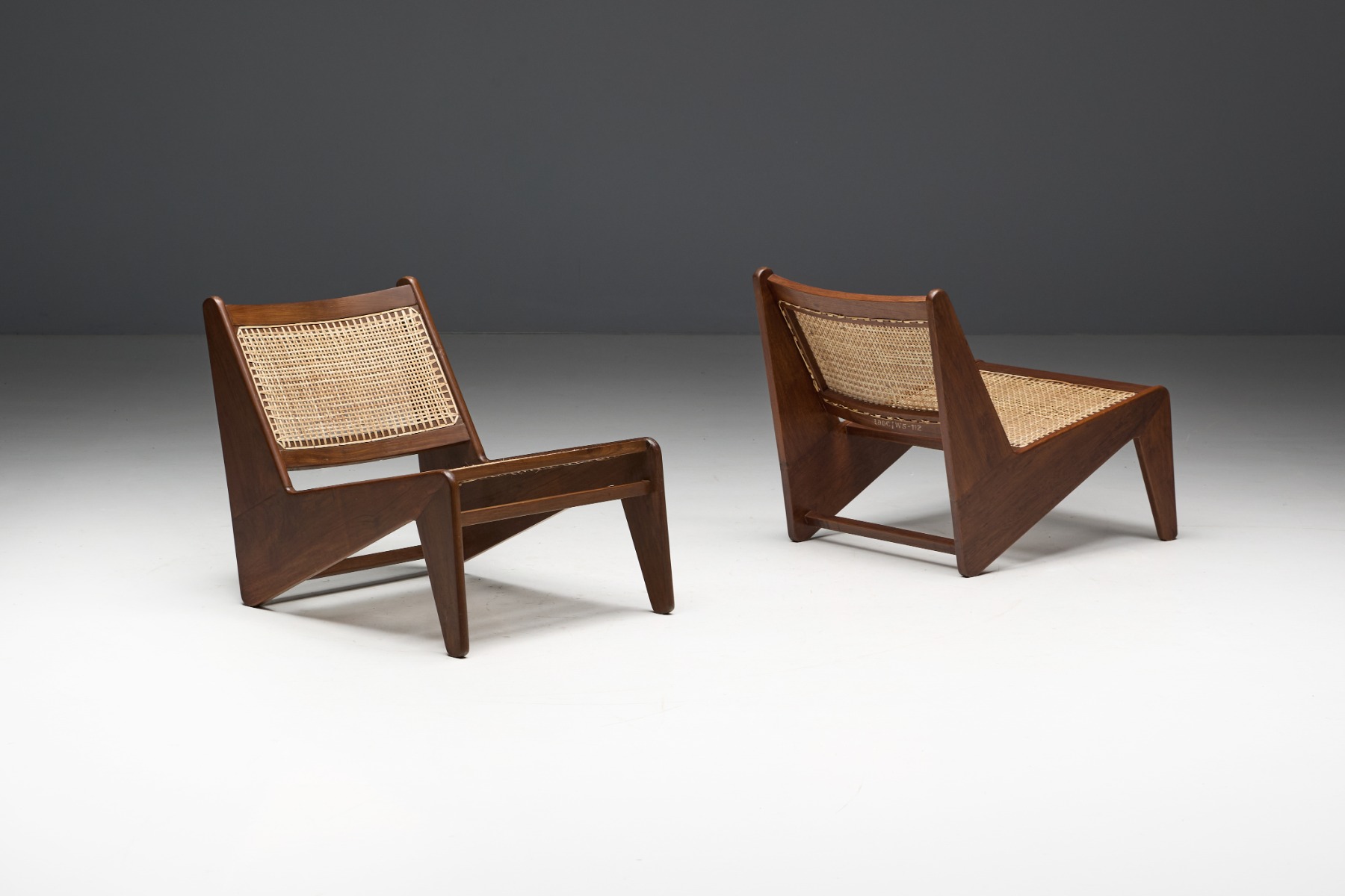 Iconic kangaroo chairs by Pierre Jeanneret from 1955