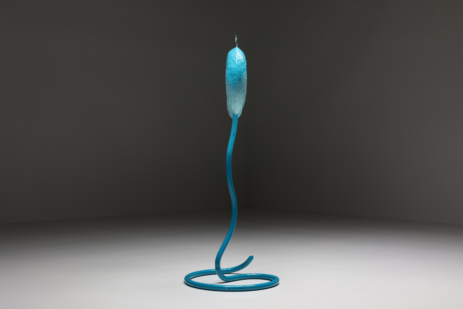 Iconic postmodern standing mirror in Gaetano Pesce style