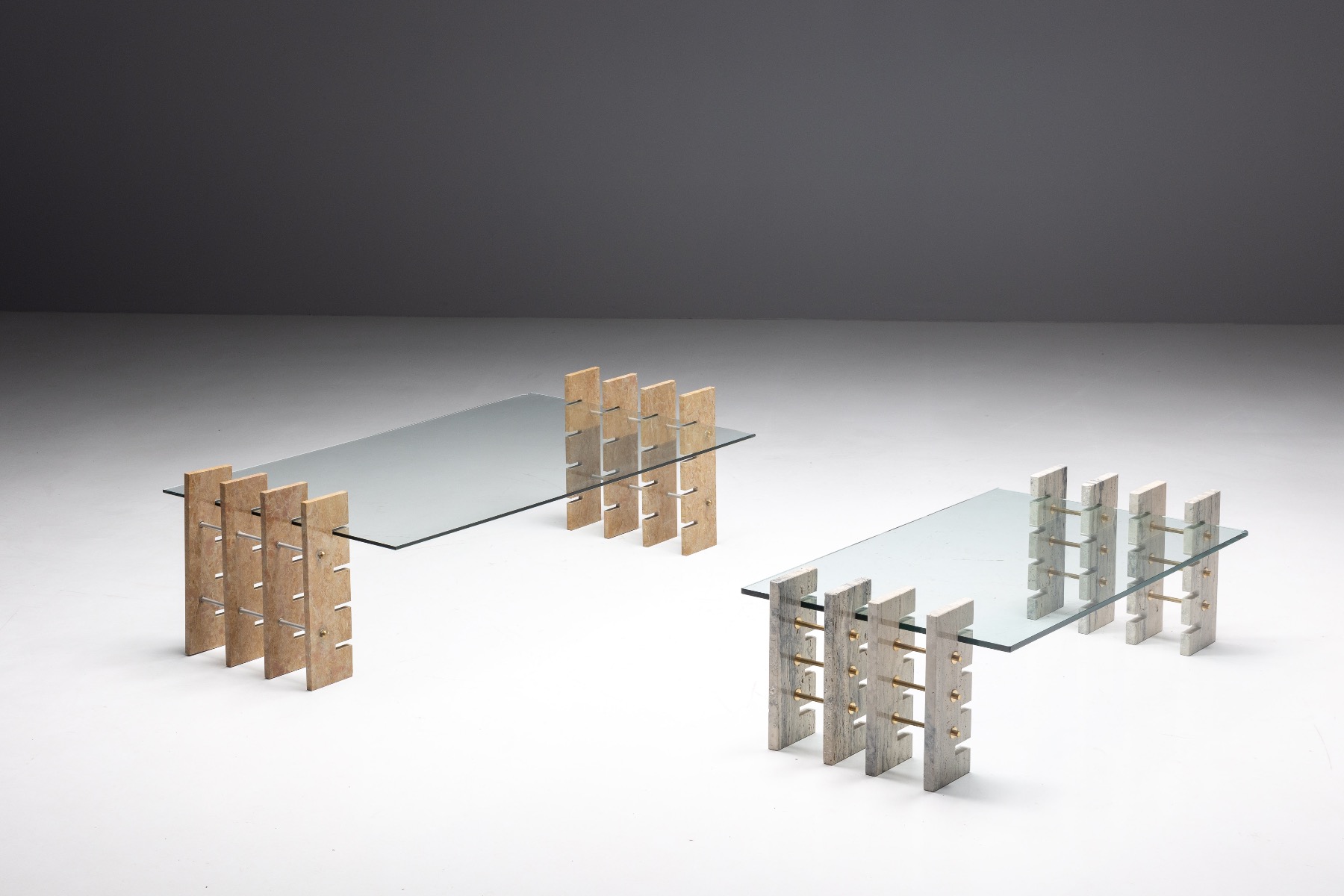 Italian design marble coffee table by Gianfranco Ferré Home