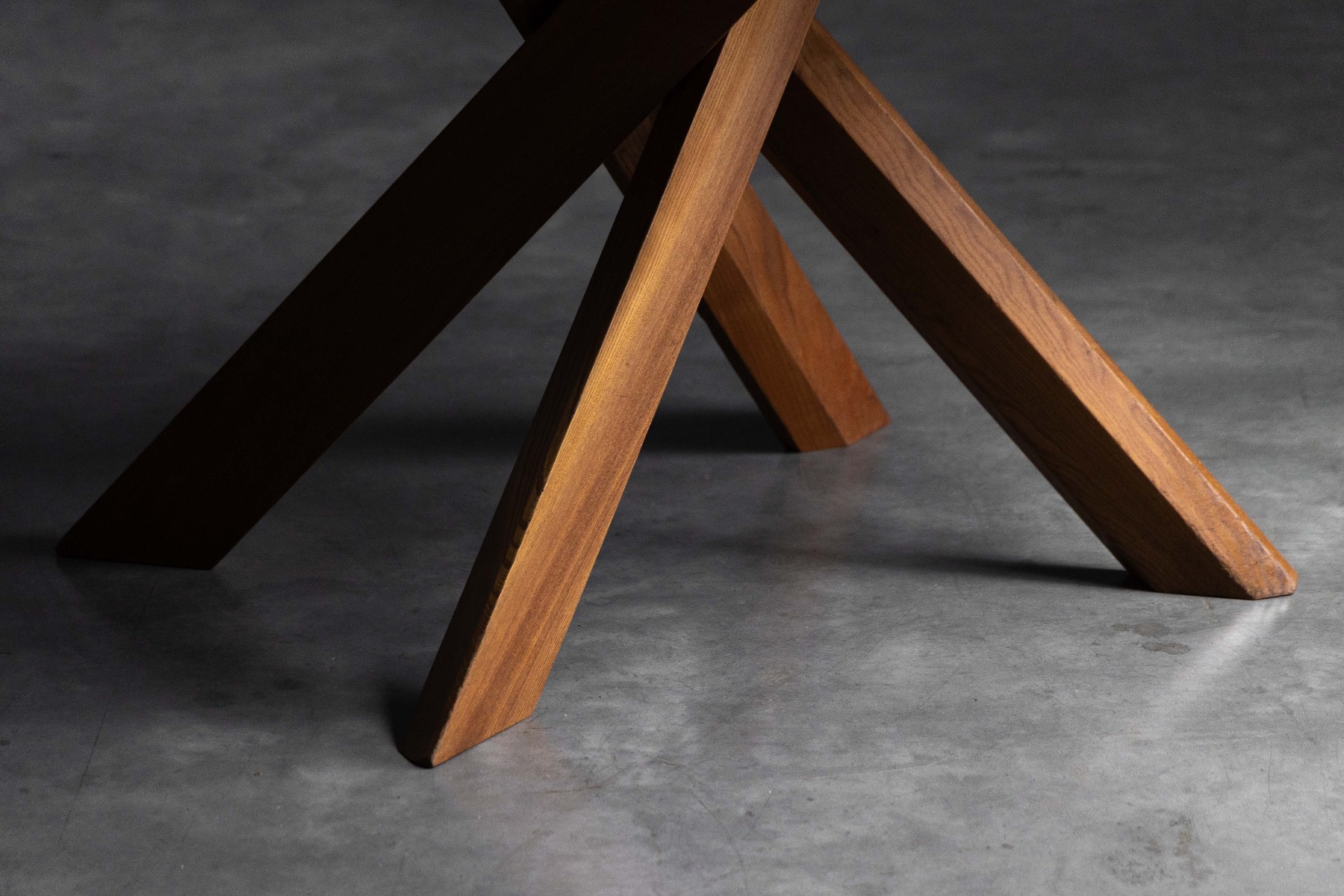 Mid century French dining table designed by Pierre Chapo