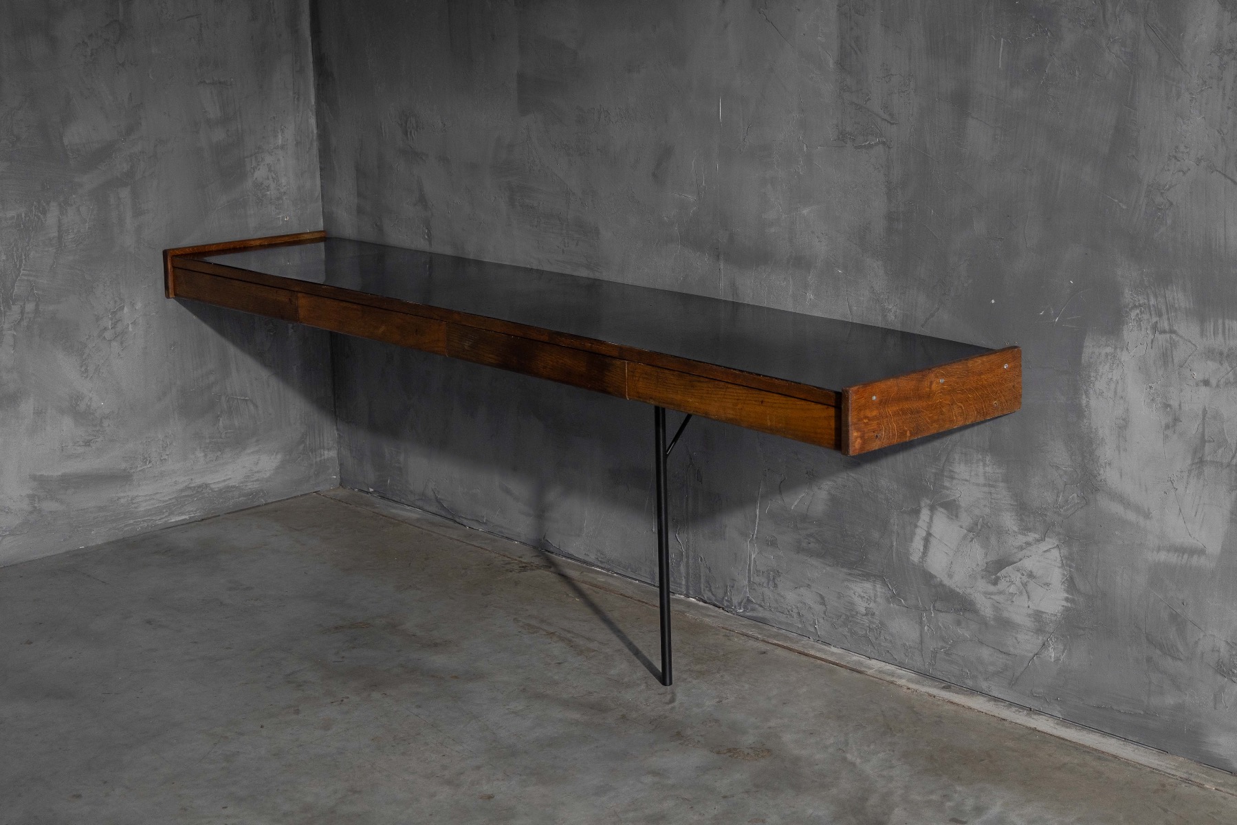 Mid century modern wall mounted console table, 1960s design