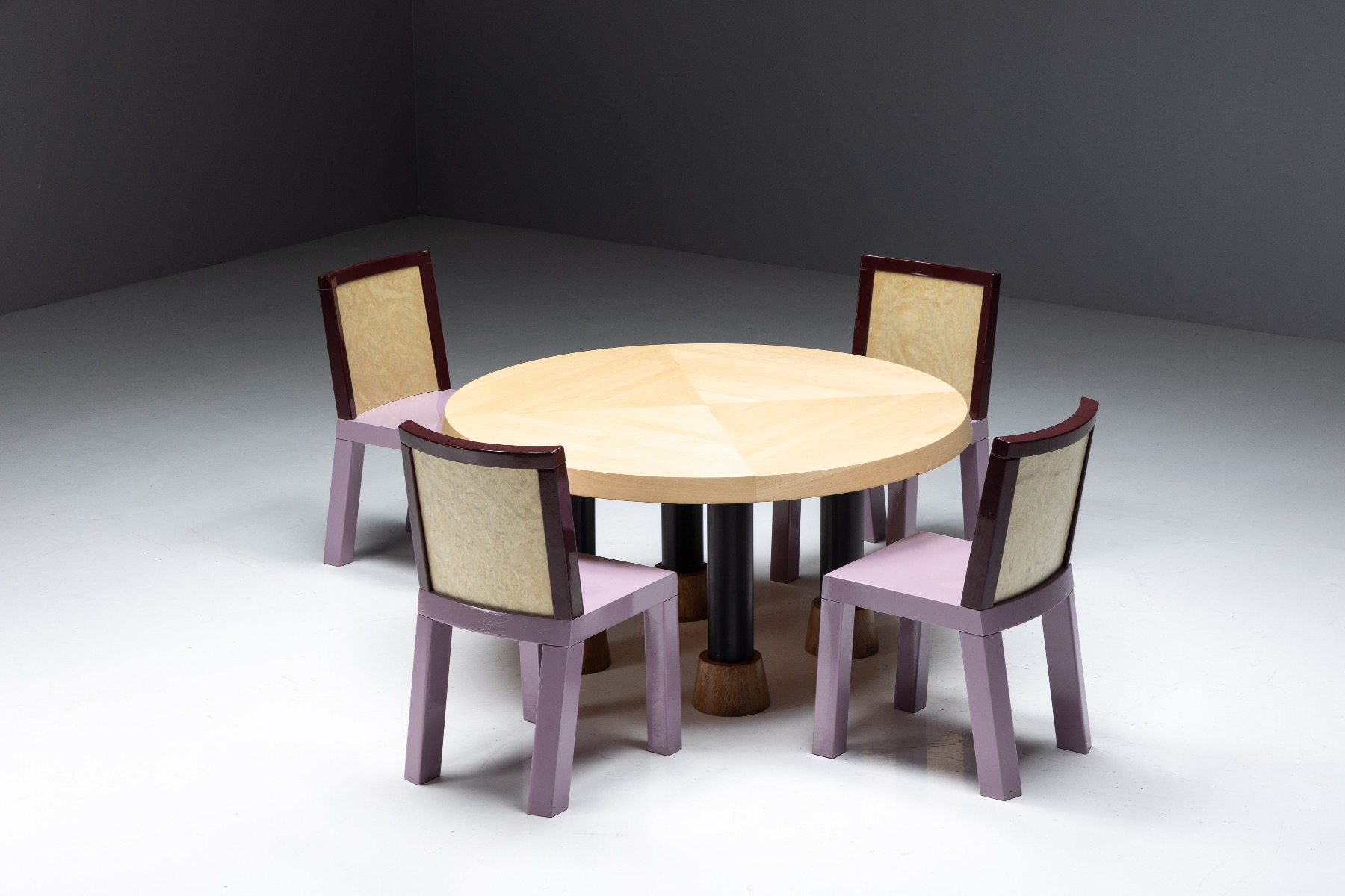 Postmodern dining table by Ettore Sottsass in Italian design
