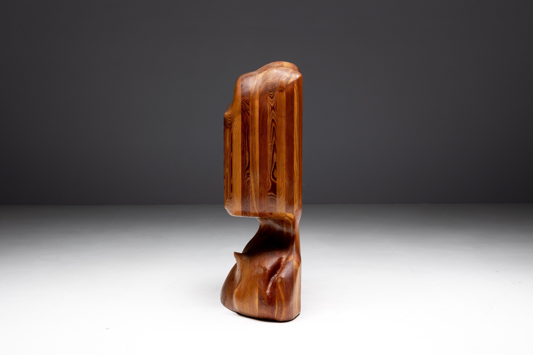 Organic form cabinet from 1970s studio craft