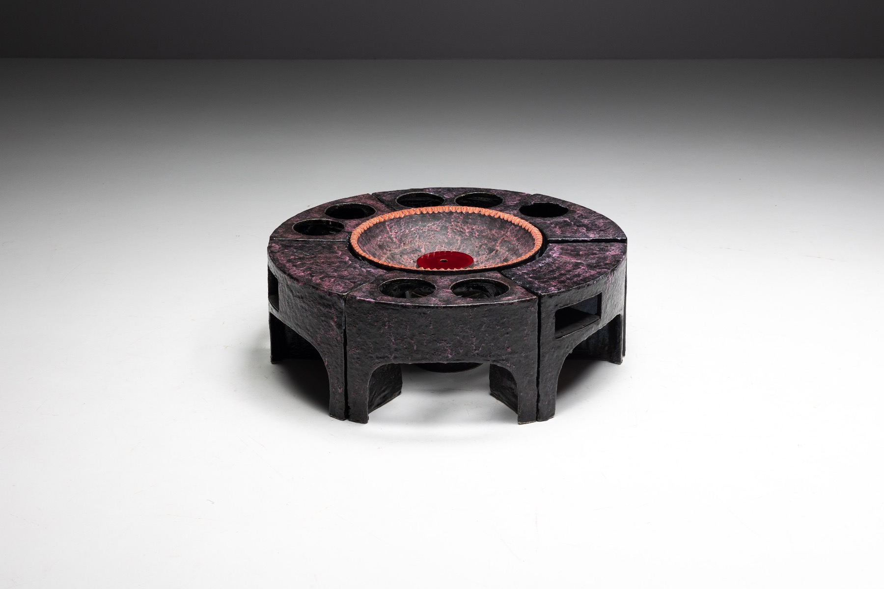 Sculptural Vallauris ceramic table