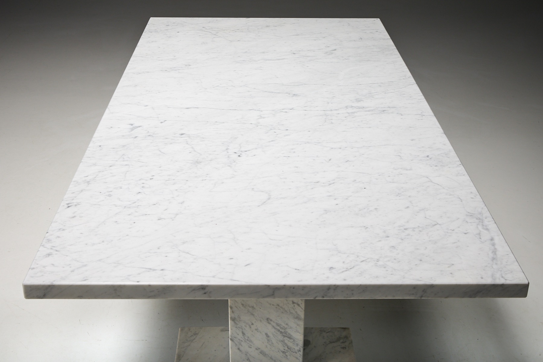 Sleek Carrara marble table in modern design