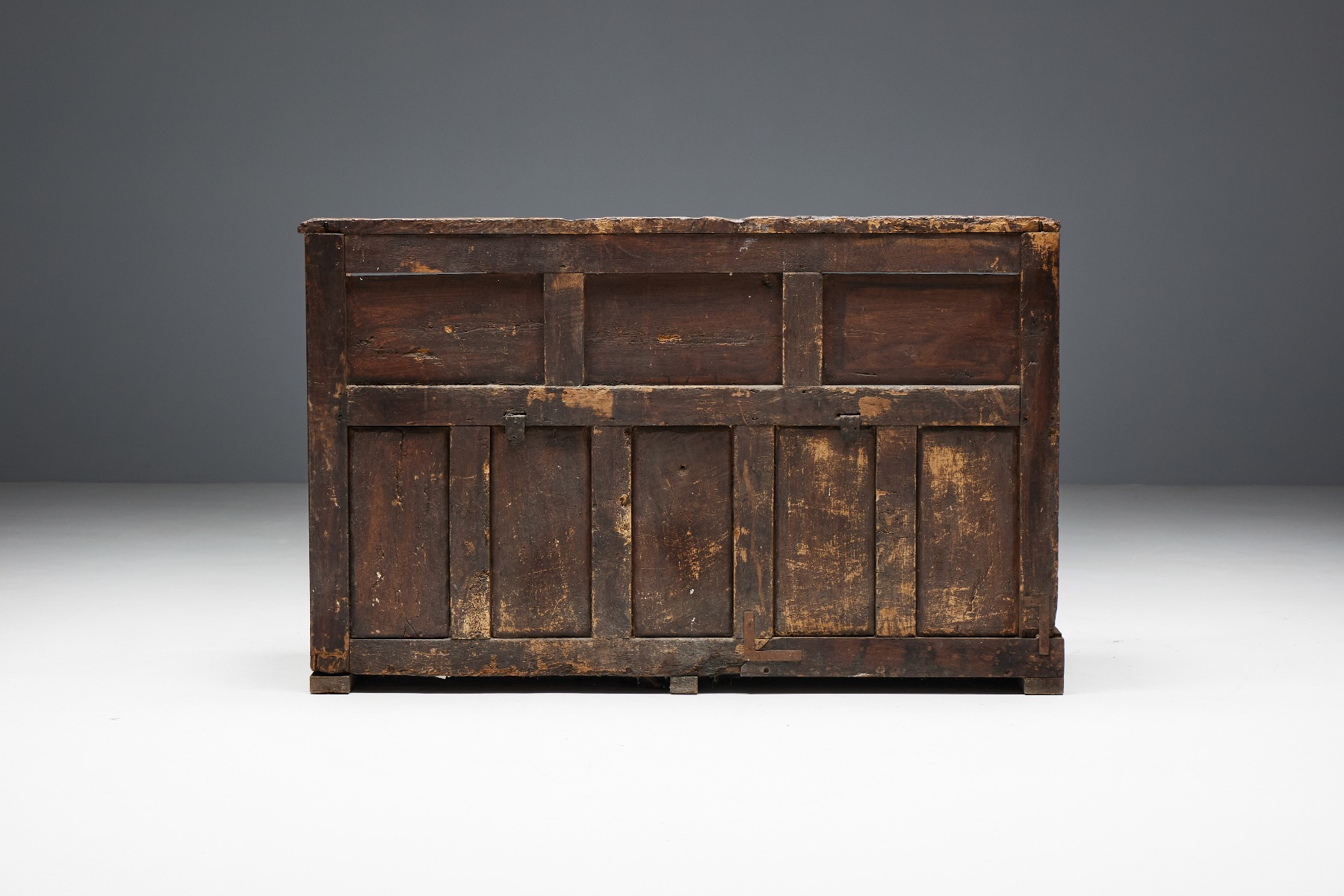 Solid wood chest bench antique furniture piece