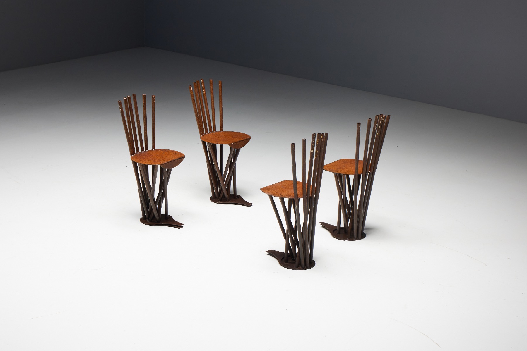 Solid wood wabi sabi seating 1950s